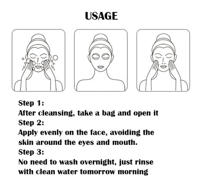 20pcs BIOAQUA Collagen Sleeping Facial Masks Moisturizing Anti-Wrinkle Whitening Anti-aging No-Wash Sleep Face Mask