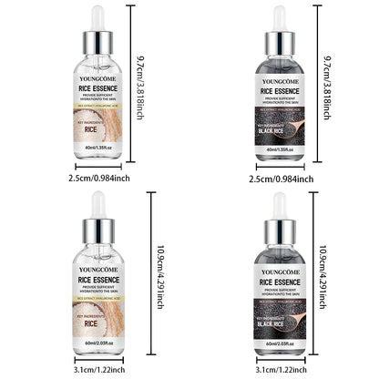 Rice Ampoule Duo - Gentle Exfoliating & Deep Hydrating Serum for Radiant Skin - Suitable for All Skin Types 40/60ml