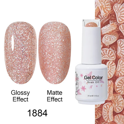 Clou Beaute 15ml Nail Gel Polish Warm Color Dark Red Brown Semi Permanent Nail Art Manicure Soak Off LED UV Varnishes Lacquer