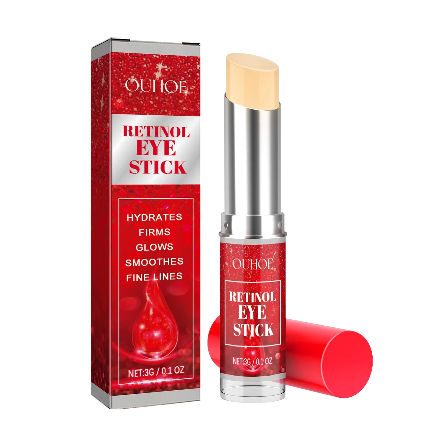 Retinol Eye Cream Stick Lightening Dark Circles Firming Skin Anti-Wrinkle Firming Brightening Eye Repair for Women Eyes Care