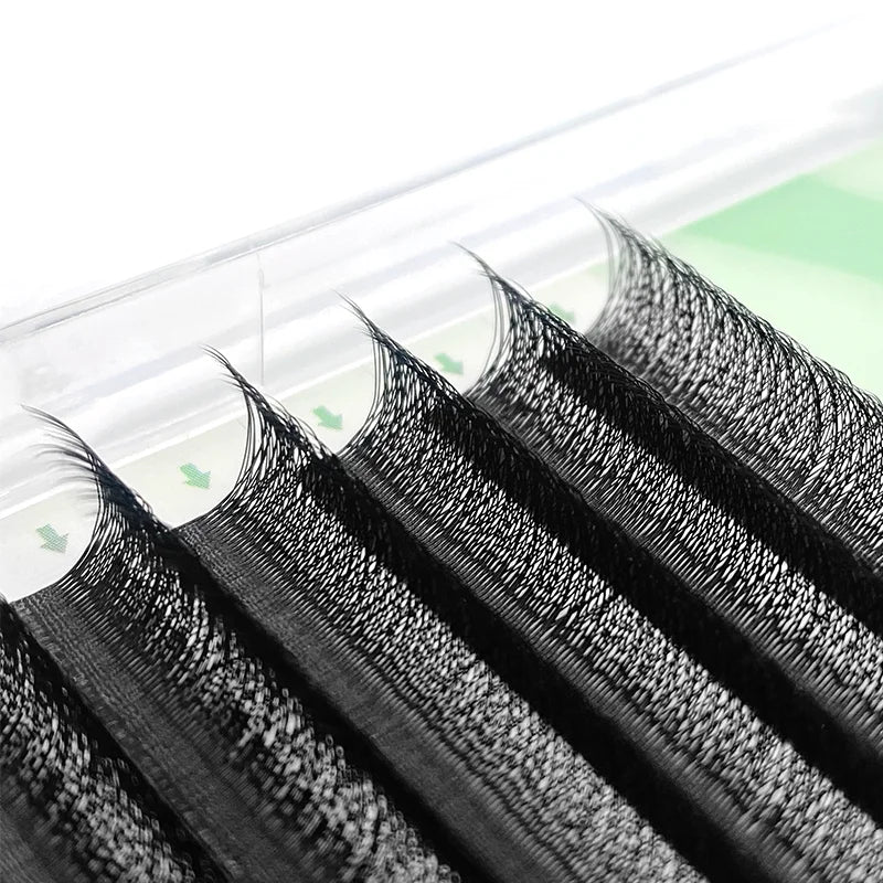 NATUHANA 3DW Shape Individual Lashes Easy Fan W Style Black Eyelash Extensions Soft W-Shaped Brown Eyelashes for Makeup Tool