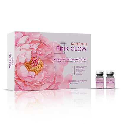 5ml Advanced Pink Glow Hyaluronic Acid Whitening Ampoule Liquid Face Cosmetology OEM Essence for Skin Care 10vials*5ML