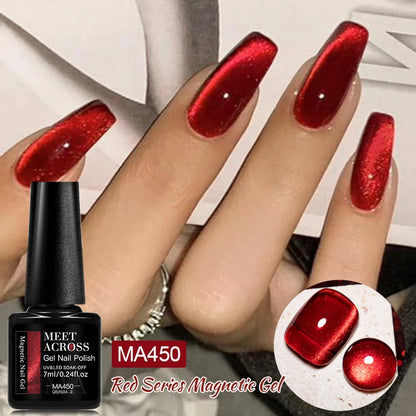 Cat Eye Gel Polish With Nail Magnet Tools For Creating Heart Shapes On Nails Semi Permanent Cat Magnetic Nail Art UV Gel Varnish