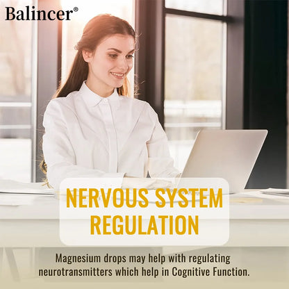 Magnesium Glycinate Liquid Drops, 500mg Complex Supplement for Sleep, Nerve, Energy, Muscle, Bone, Calm & Digestion,2 Fl Oz