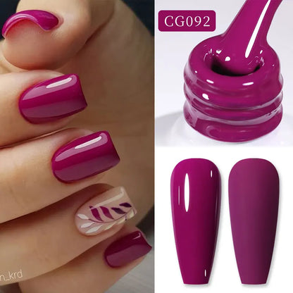 BORN PRETTY 10ml Nude Pink Gel Nail Polish Varnis Semi Permanent Nail Gel Varnish Soak Off UV Gel for Valentine's Day Gift Nails