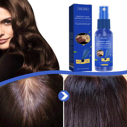 Ginger Hair Growth Serum Spray Anti Loss Regrowth Hair Growth Oil Essence Scalp Massage Moisturizing Nourish Hair Care Men Women