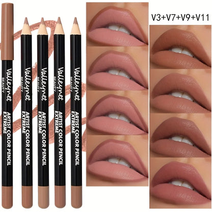 4pcs/Set Matte Lip Liner Pencil Long-Lasting, Transfer-Resistant & Smudge-Proof | Highly Pigmented, Velvety Finish Lip Combo