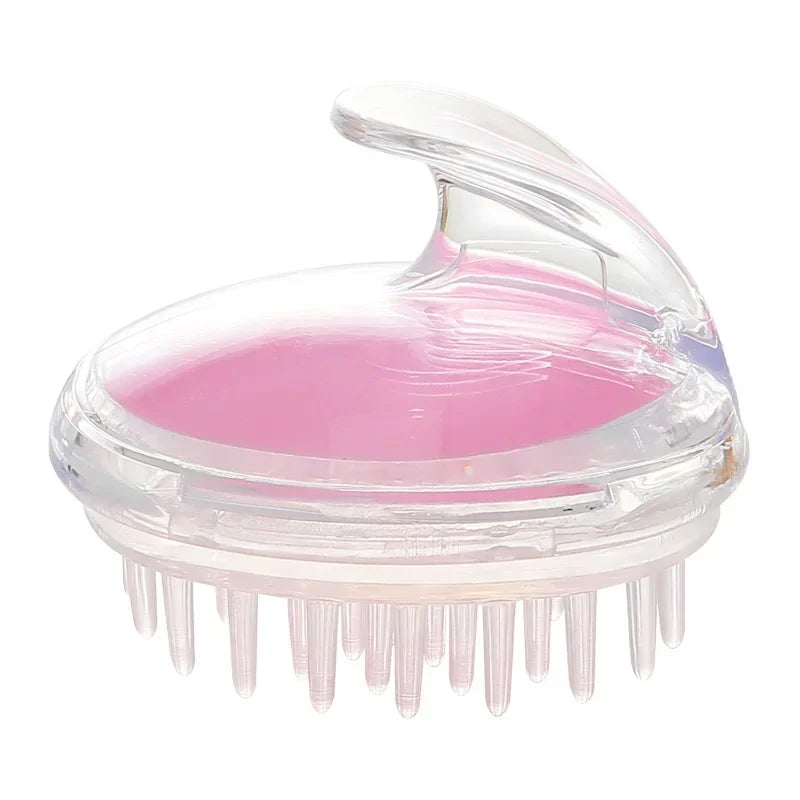 New crystal clear shampoo brush scalp massager hair growth shampoo brush silicone head massage brush home cleaning massage