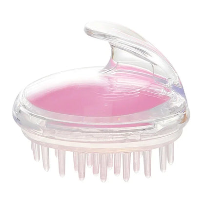 New crystal clear shampoo brush scalp massager hair growth shampoo brush silicone head massage brush home cleaning massage