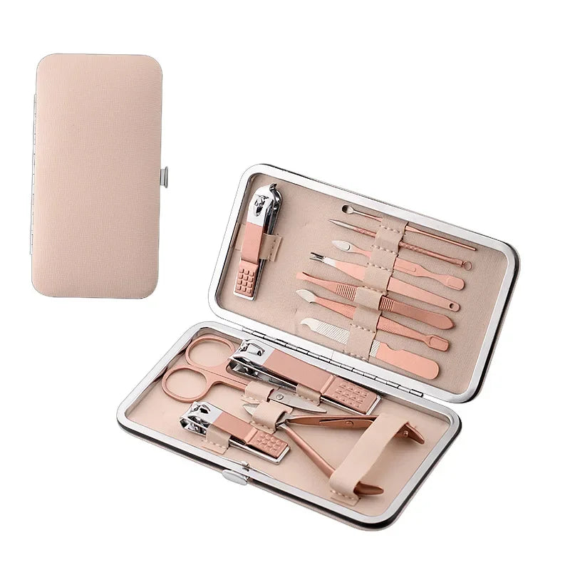 7/12/18 Piece Nail Clippers Suit with Foldable Bag - Manicure Pedicure Tools Set Nail Cutter Nail Scissors And File for Beauty
