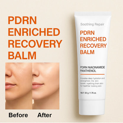 Soothing Repair PDRN Enriched Recovery Balm with Niacinamide & Panthenol, Deep Hydration & Skin Barrier Repair, 50g Face Balm fo