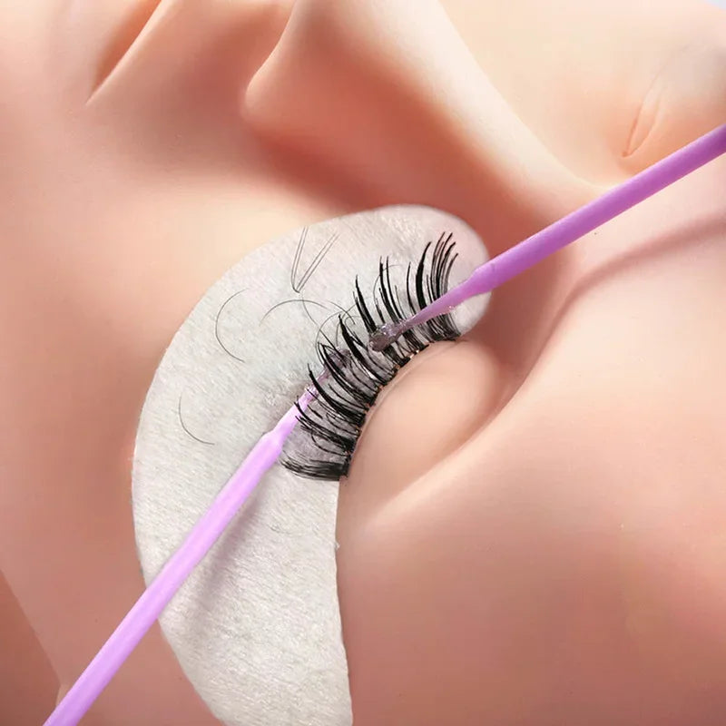 500 - Piece Lot of Eyelash Extension Cleaning Swabs - Ideal for Lash Lift Glue Removal, Microblade Makeup & Micro Brush