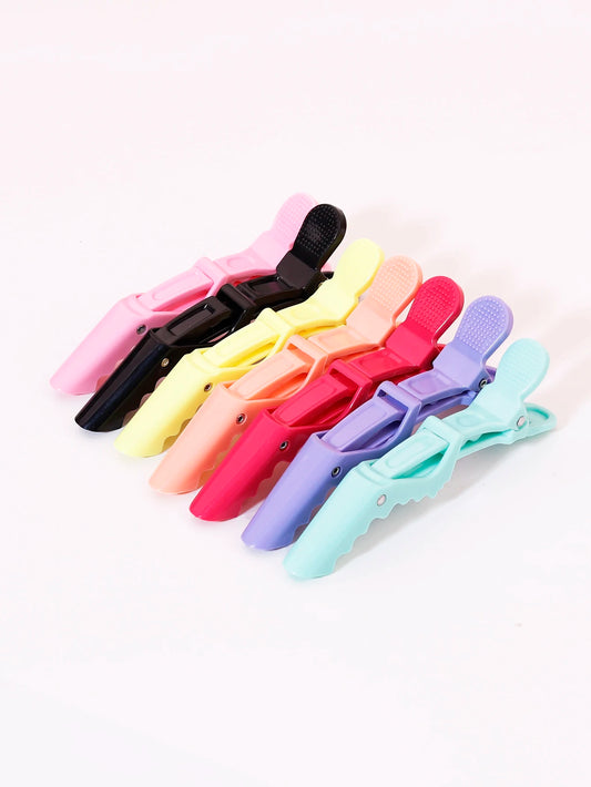 6pcs crocodile hair clip design claw shaped hair clip salon hair clip hair accessories makeup clip Special for real hair wigs