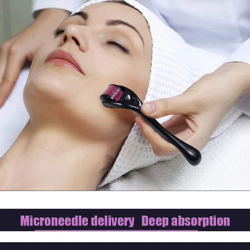 0.25mm professional roller, 540 titanium facial skincare and beauty massage tool, back massage, oil-free, skincare tool