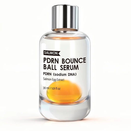 Salmon PDRN Bounce Ball Serum Anti-Aging Sodium DNA & Niacinamide Essence Shake-to-Activate Oil Beads for Instant Glow & Firming