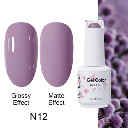 Clou Beaute 15ml Nail Gel Polish Warm Color Dark Red Brown Semi Permanent Nail Art Manicure Soak Off LED UV Varnishes Lacquer