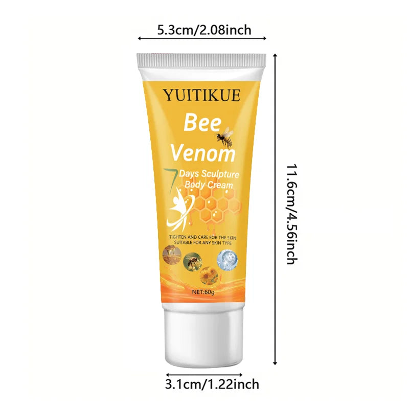 Bee Venom Body Cream 60g - Tightens & Moisturizes Skin, All Skin Types, Sculpting Care with Natural Ingredients
