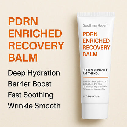 Soothing Repair PDRN Enriched Recovery Balm with Niacinamide & Panthenol, Deep Hydration & Skin Barrier Repair, 50g Face Balm fo