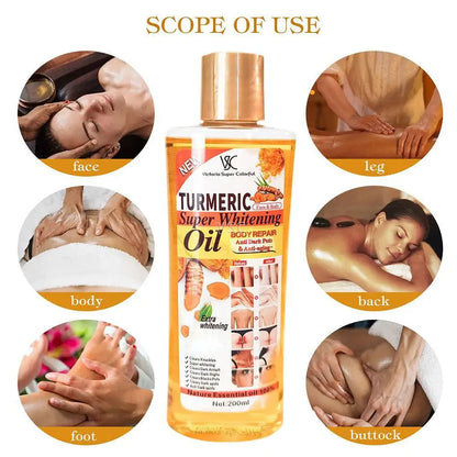 200ml Turmeric Essential Oil Facial Body Massage oil Moisturizing Diffuser Aromatherapy Brightening Smoothing Skin Care