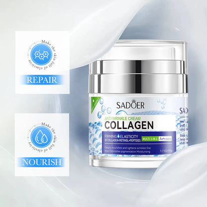SADOER Vitamin C Collagen Face Cream Anti-aging Moisturizing Whitening Hydrating Facial Cream Day Creams Beauty Face Skin Care