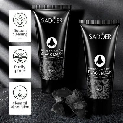 60g Bamboo Charcoal Blackhead Remover Face Mask Deep Cleansing Spots Acne Treatment Peal-off Nose Mask Face Skin Care