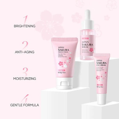 Sakura Skin Care Sets & Kits With Cleanser,Serum,Eye Cream,essence Cream Beauty Products For Women Face Skin Care Set