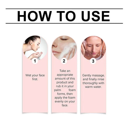 Soothing Centella Asiatica Mild Deep Cleansing Foam Cleanser - Remove Pore Oil Control Exfoliating Refresh Facial Skincare