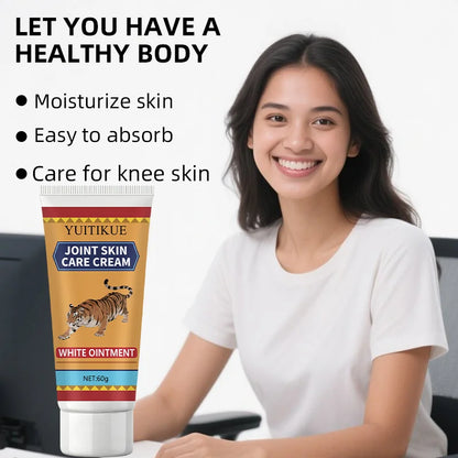 Tiger Joint Skin Cream 60g - White Ointment Moisturizes Skin & Joints, for All Body Parts, Exercise Worry Free