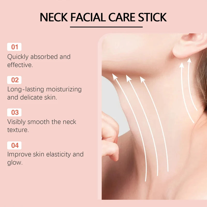Retinol & Collagen Neck Cream Neck Face Firming Stick with Jojoba Oil Moisturizing Lifting Hyaluronic Acid for All Skin Types