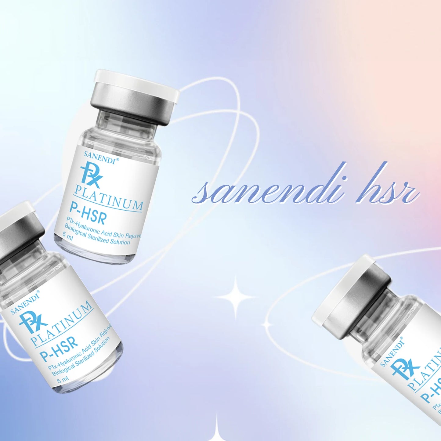 Original Exo Hyaluronic Acid Serum for Facial P-HL Peptide EGF Moisturizing Hair Skin Care Repair Essence 5MLx10Vials