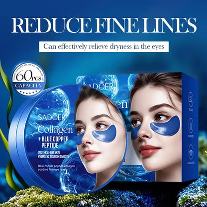 SADOER Collagen Eye Mask Caffeine Crystal Anti Dark Circles Eye Bag Remover Moisturizing Anti-aging Eye Patches Skin Eye Care