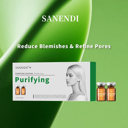 Sanendi Cocktail Serum for Facial Ampoule Hyaluronic Acid Dermapen Purifying Hydrating Skinbooster Korean Skincare Set 7ML*5Vial