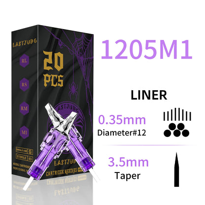 Tattoo Cartridge Needles 20Pcs LASTJUDG Tattoo Needles For Makeup Permanent Tattoo Machine Kit Safety Disposable Tattoo Needles