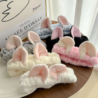 Hairband Cat Coral Plush Headband Cute Soft Hair Bow Headband Hairband Wash Hair accessories Elastic headband accessories