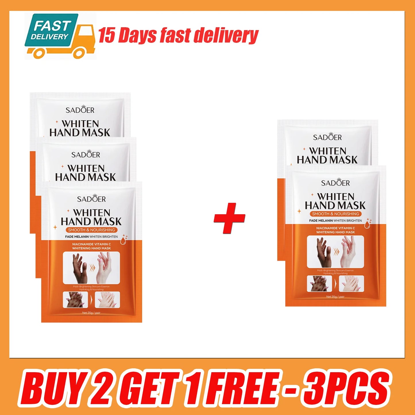 1/3/5 Pcs Niacinamide Hand Mask Hands peel barb Repair Moisturizing Nourishing Brightening Hand Gloves Hands Skin Care