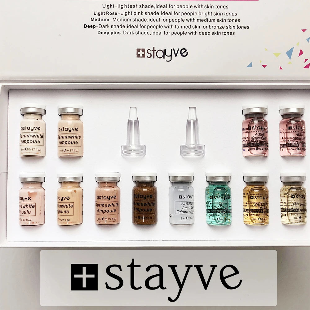 Korea Stayve 8ml Face BB Cream Glow Salmon DNA Mix Serum Kit Whitening Moisturizing Essence Beauty Skin Care