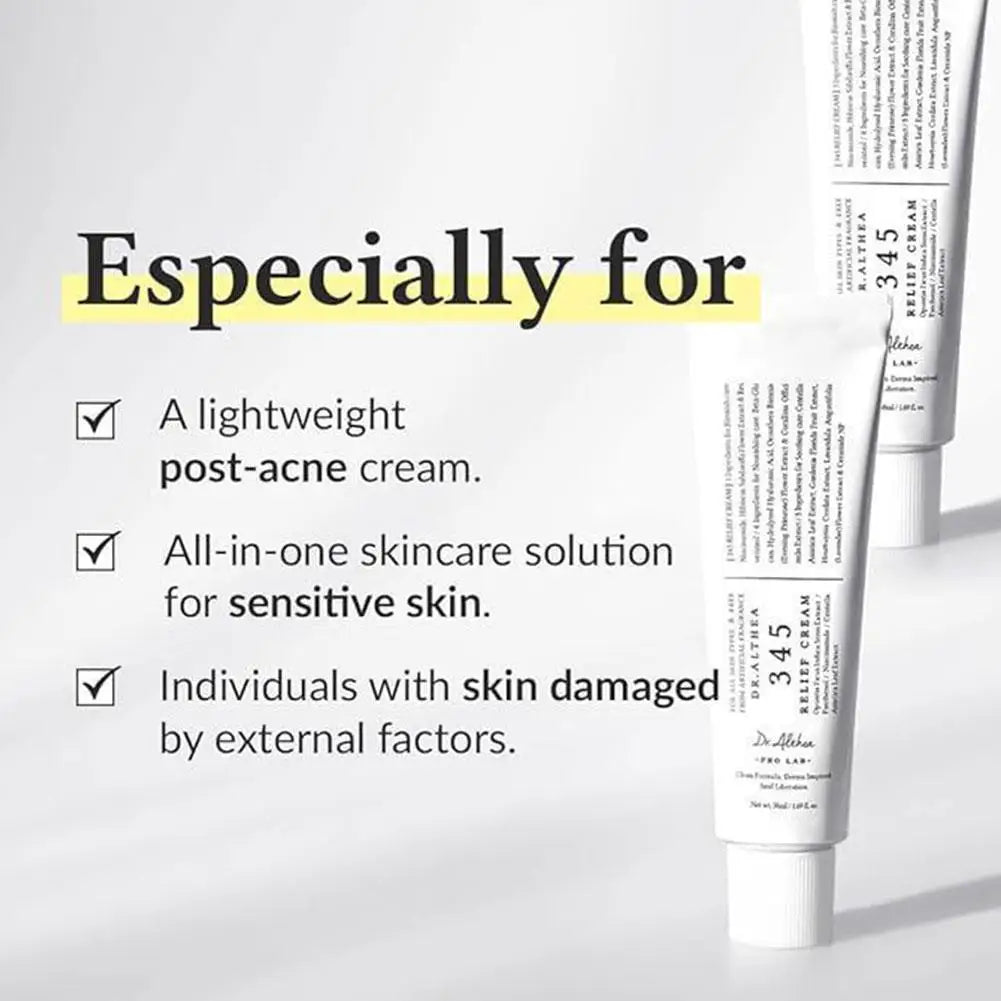 Relief Cream Nourishing Skin Address Blemishes Antioxidant Cream Improving Acne Marks Repairing Barrier Moisturizer Skin Care