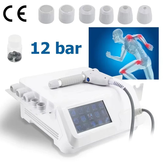 Machine pneumatique à ondes de choc radiales de 12 bars, traitement de la dysfonction érectile, masseur des tissus mous