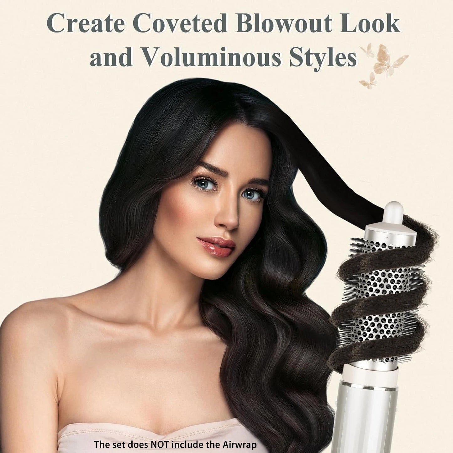 FlexStyle Small round Brush Attachment for Straight Wavy Curly And Frizzy Hair Styles