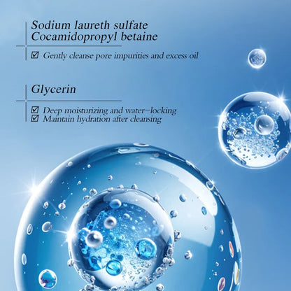 Salicylic Acid Acne Removing Facial Cleanser Natural Herbs Deep Cleaning Pores Oil Control Lighten Acne Moisturizing Skin Care