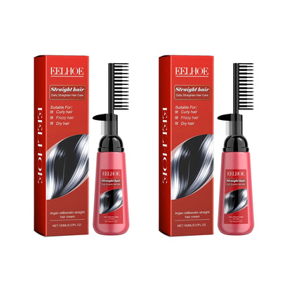 EELHOE Straightener Cream Repair Frizzy Hair Straightening Products Split Ends Hair Treatment Nourishing Hair Care Cream 150ml