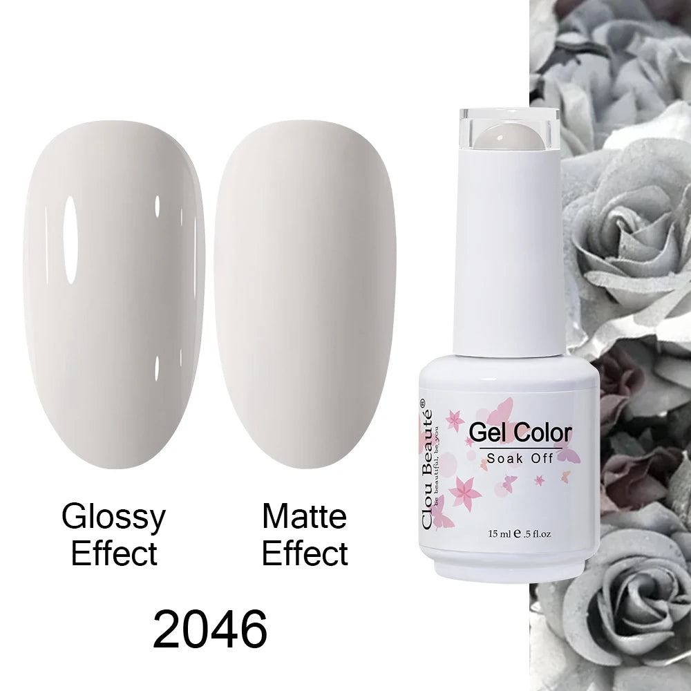 Clou Beaute 15ml Nail Gel Polish Warm Color Dark Red Brown Semi Permanent Nail Art Manicure Soak Off LED UV Varnishes Lacquer
