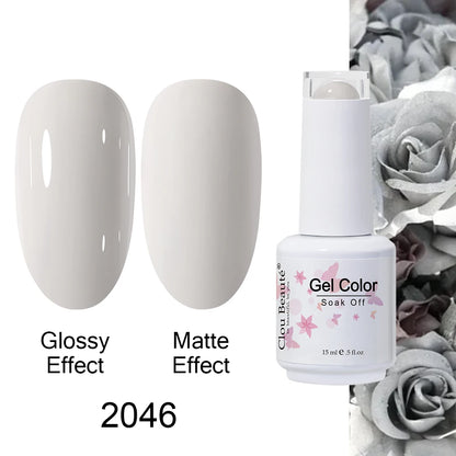 Clou Beaute 15ml Nail Gel Polish Warm Color Dark Red Brown Semi Permanent Nail Art Manicure Soak Off LED UV Varnishes Lacquer
