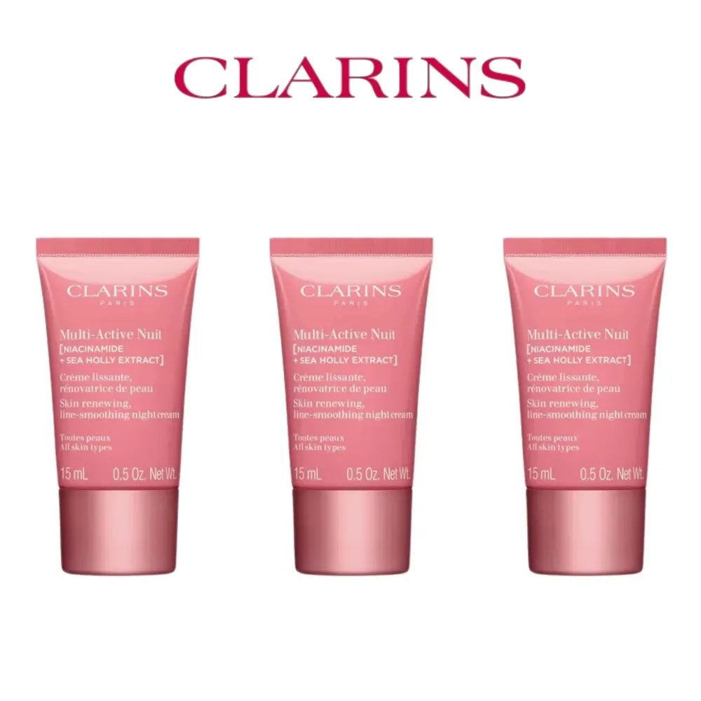 Clarins Multi-Active Renewing Day/Night Moisturizer Cream 15ml, All Skin Types, Original Skin Care Health Beauty
