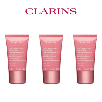 Clarins Multi-Active Renewing Day/Night Moisturizer Cream 15ml, All Skin Types, Original Skin Care Health Beauty