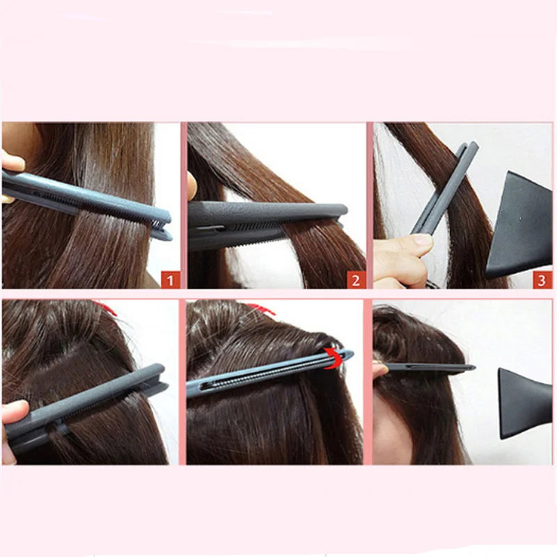 V Type Hair Straighten Salon Comb Hairdressing Smooth Tool Hold Tongs Hair Styling Tools for Women Hair Brush Straightener