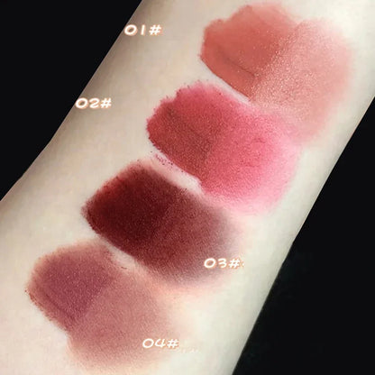 Girl's Velvet Matte Lipstick Blush Waterproof Long Lasting Cute Bear Lipgloss Non-Stick Cup Makeup Lip Tint Mud Cosmetic Makeup