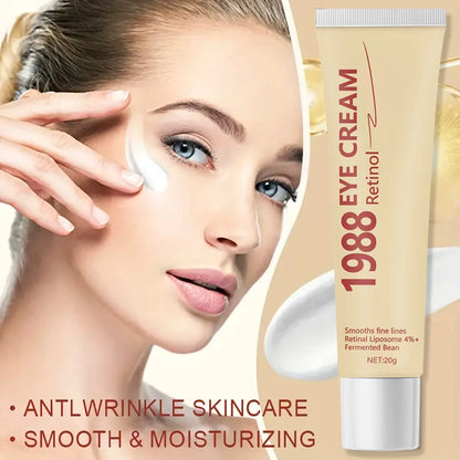 1988 Retinol Eye Cream with Hyaluronic Acid & Collagen - Light Texture, Moisturizes, Protects, Smooths Fine Lines