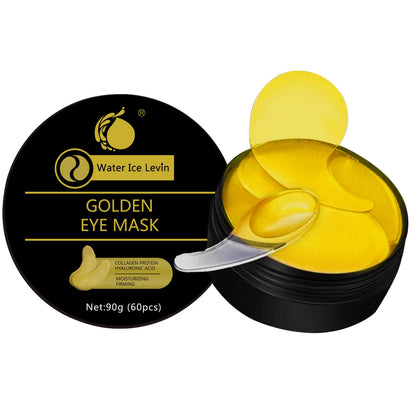 60 Pieces of Unisex Adult Golden Eye Moisturizing Eye Patches, Rich in Collagen and Hyaluronic Acid, Alcohol-Free, Suitable for All Skin Types, Make the Area Look Obvious and Firming