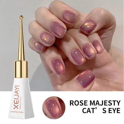10ml Crystal Cat Eye's Magnetic Gel Nail Polish Reflective Glitter Cat Eye Gel Polish Nail Semi-permanent UV Gel Polish Manicure